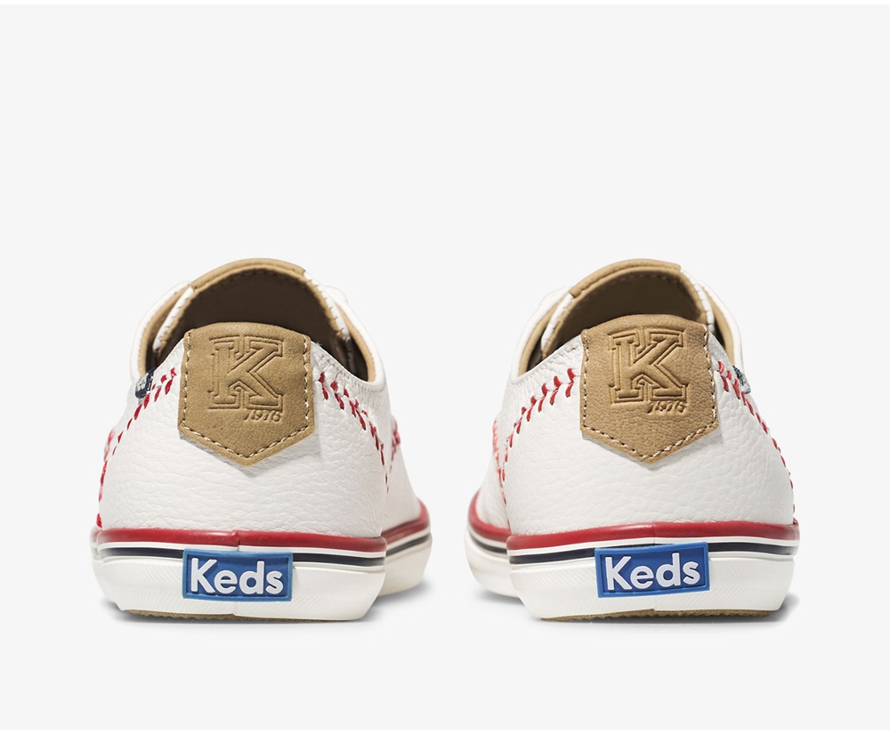 Keds Sneaker Damen Weiß - Champion Pennant Leder - LKV-183709